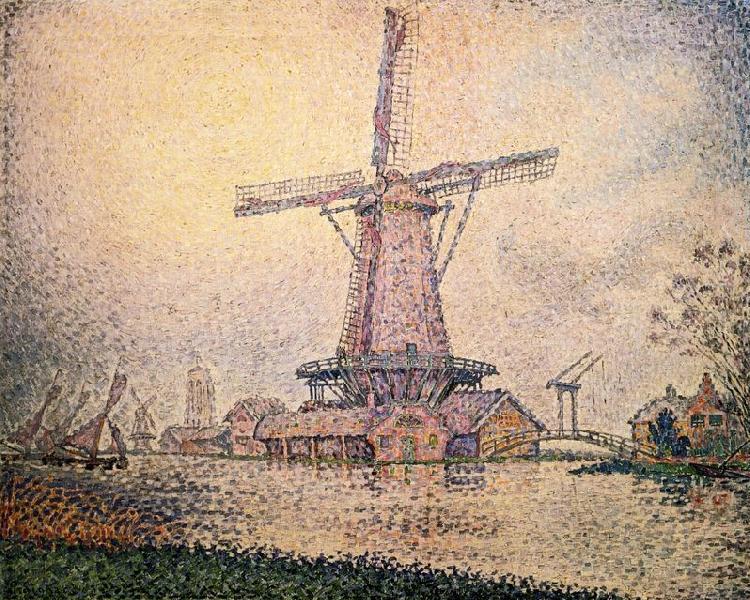Paul Signac Dutch Mill at Edam oil painting picture